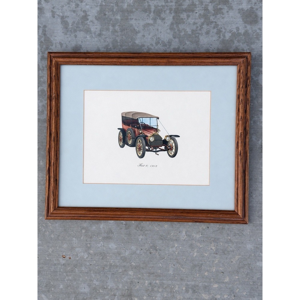 VTG Fiat O 1912 Car 8x10 Wood Framed Print